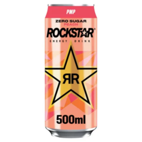 Rockstar Peach Energy Drink Can 500ml
