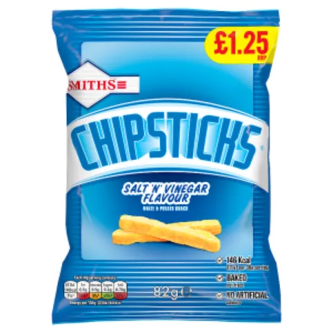 Smiths Chipsticks Salt 'n' Vinegar Snacks 82g