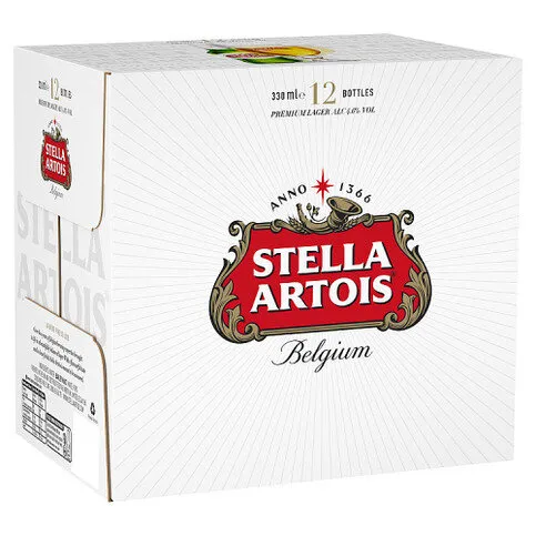 Stella Artois Premium Lager Beer Bottles 12 x 330ml