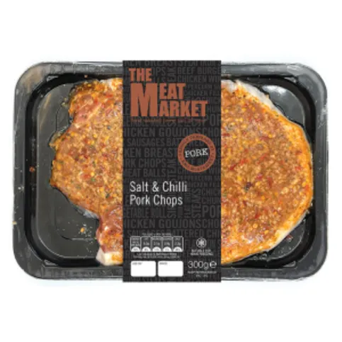 The Meat Market Salt & Chilli Pork Chops 300g