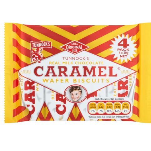 Tunnock's Caramel Wafers 4x30g