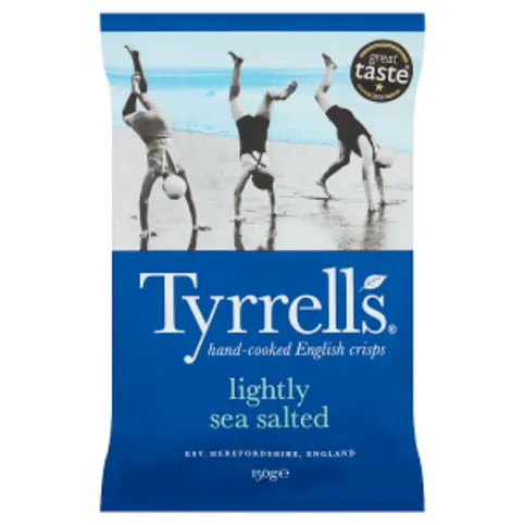 Tyrrells Lightly Sea Salted Sharing Crisps 150g