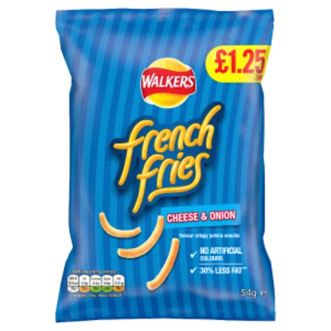 Walkers French Fries Cheese & Onion Snacks 54g