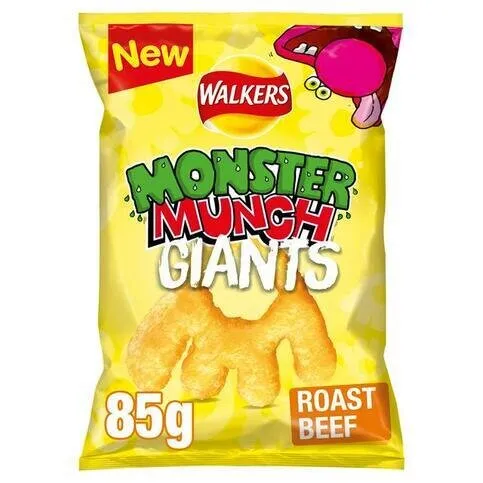 Walkers Monster Munch Giants Roast Beef 85g