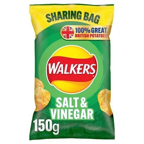 Walkers Salt & Vinegar Crisps 150g