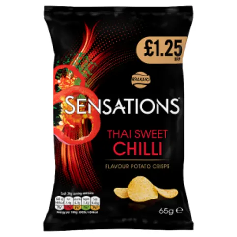 Walkers Sensations Thai Sweet Chilli Crisps 65g