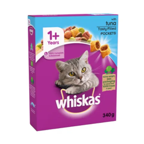 Whiskas 1+ Tuna Adult Dry Cat Food 300g