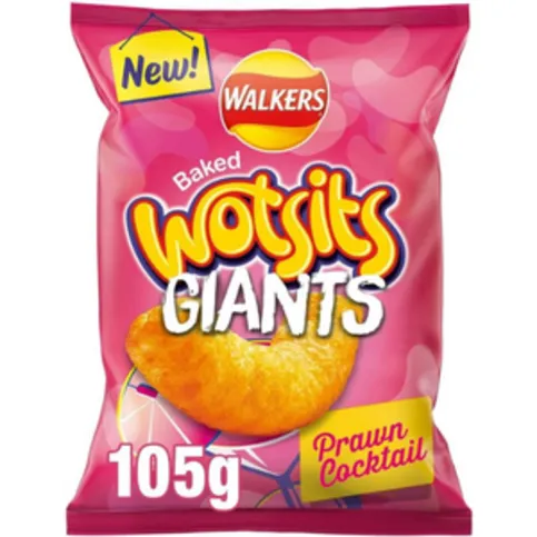 Walkers Wotsits Giants Prawn Cocktail Snacks 105g