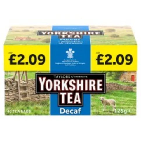 Yorkshire Tea 40 Decaf Tea Bags 125g
