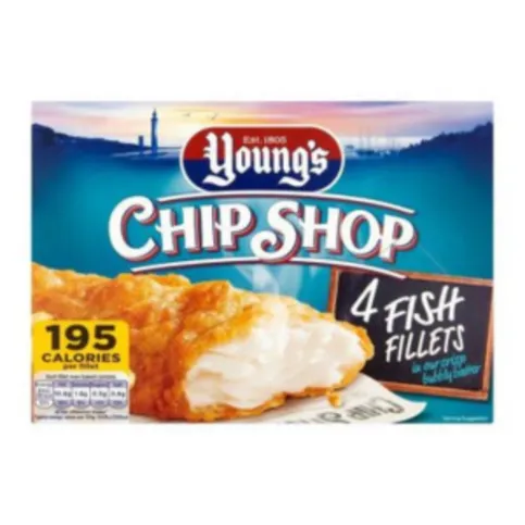 Youngs Chip Shop Battered Fish Fillets 4 Pack