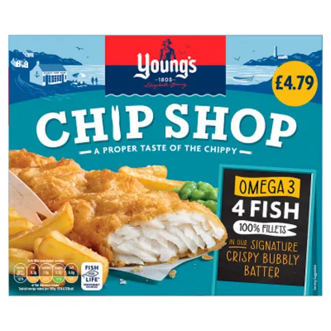 Young's 4 Chip Shop Omega 3 Fish 100% Fillets 400g