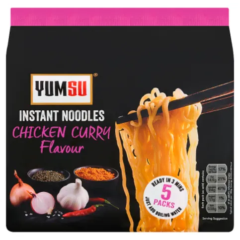 Yumsu Instant Noodles Chicken Curry Flavour 5 x 70g