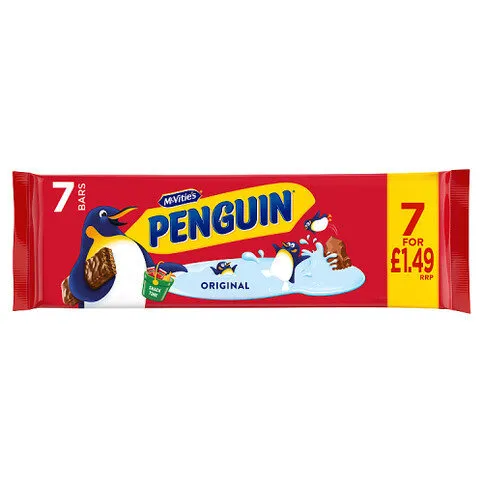McVitie's Penguin Original Bars 7 x 24.6g (172.2g)