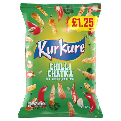 Kurkure Chilli Chatka Sharing Snacks Crisps 80g PMP