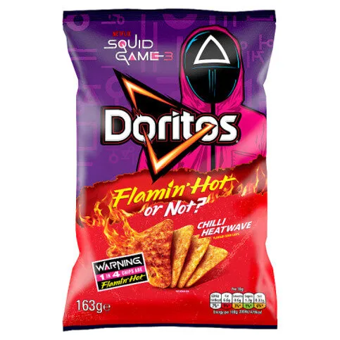 Doritos Flamin’ Hot or Not? Tortilla Chips Sharing Crisps 163g
