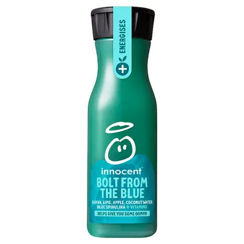 innocent Plus Bolt from the Blue Guava, Lime, Apple, Coconut Water & Blue Spirulina Juice 330ml
