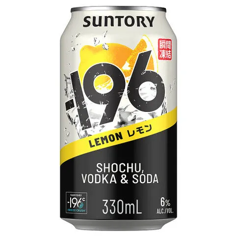 Suntory -196 Lemon Shochu, Vodka & Soda 330ml