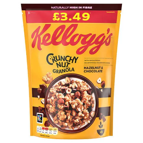 Kellogg's Hazelnut & Chocolate Crunchy Nut Granola 380g