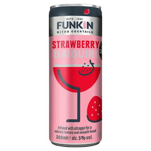 Funkin Alcohol Free Strawberry Daiquiri Nitro Cocktails 200ml