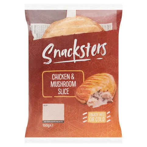 Snacksters Chicken & Mushroom Slice 150g