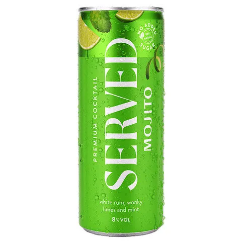 Served Mojito Premium Cocktail 250ml
