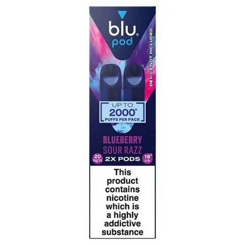 blu pod Blueberry Sour Razz 20mg/ml 2 x 2ml