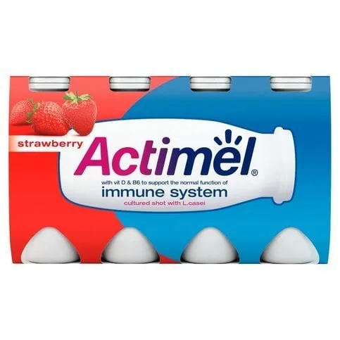 Actimel Strawberry Yogurt Drink 8 x 100g
