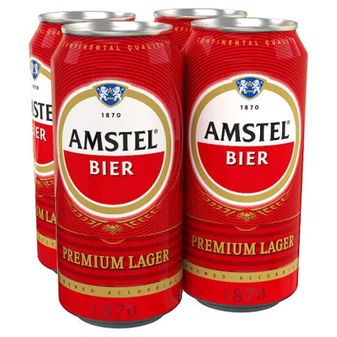 Amstel Lager Beer 4 x 440ml Cans