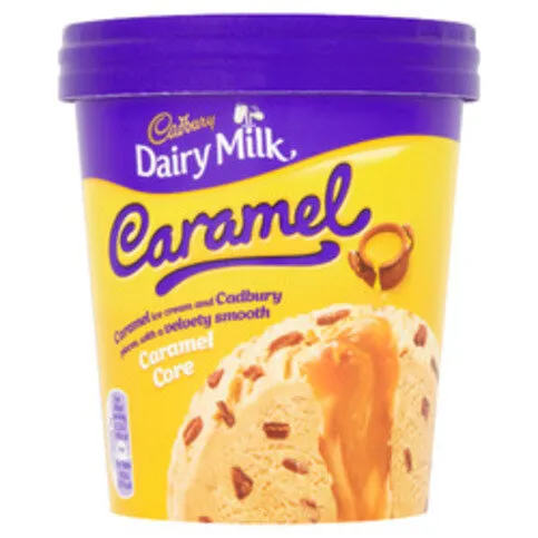 Cadbury Dairy Milk Caramel Ice Cream Tub 480ml