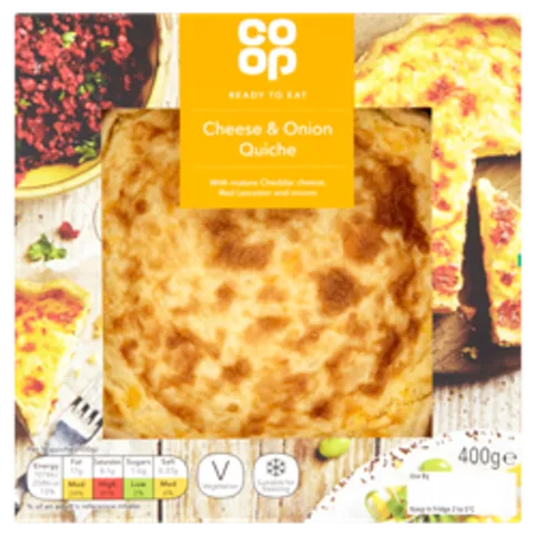 Co-Op Cheese And Onion Quiche 400g