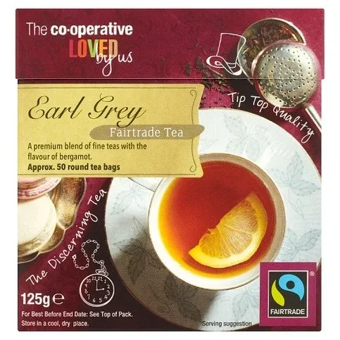 Co-op Irresistible Fairtrade Earl Grey Tea 50 Bags 125g