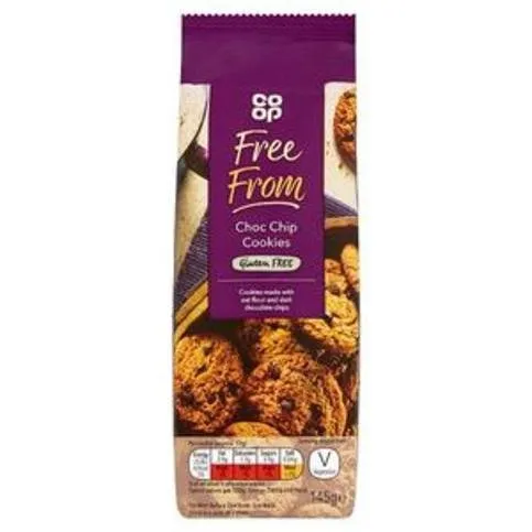 Co Op Free From Choc Chip Cookies 145g