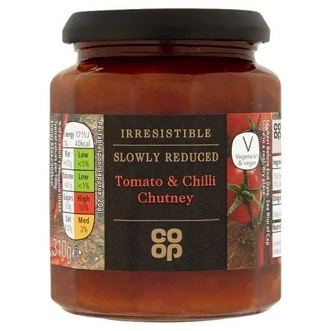 Co-op Irresistible Slowly Reduced Tomato & Chilli Chutney 310g