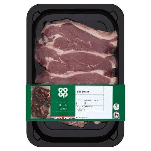 Co-op British Lamb Leg Steaks 320g