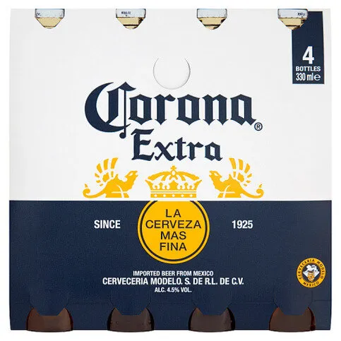 Corona Lager Beer Bottles 4 x 330ml