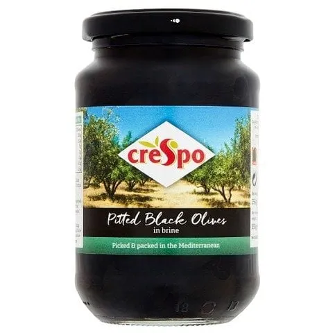 Crespo Pitted Black Olives in Brine 354g
