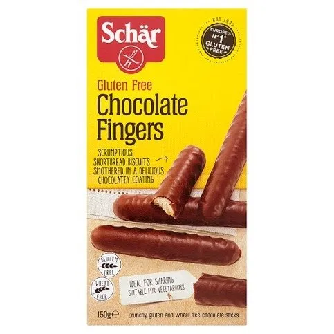 Schär Gluten Free Chocolate Fingers 150g