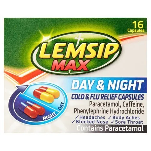 Lemsip Max Day & Night Cold & Flu Relief Capsules 16 Capsules