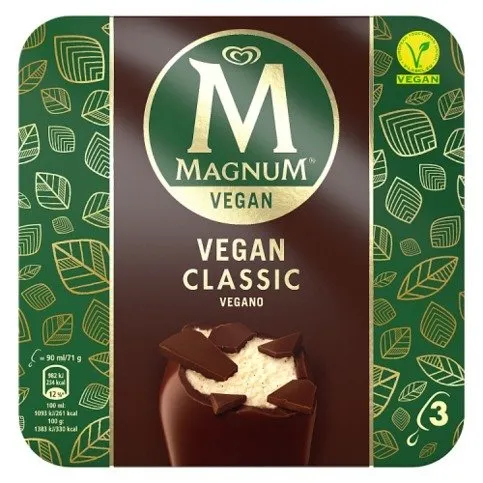 Magnum Vegan Ice Cream Sticks Classic 3 x 90 ml