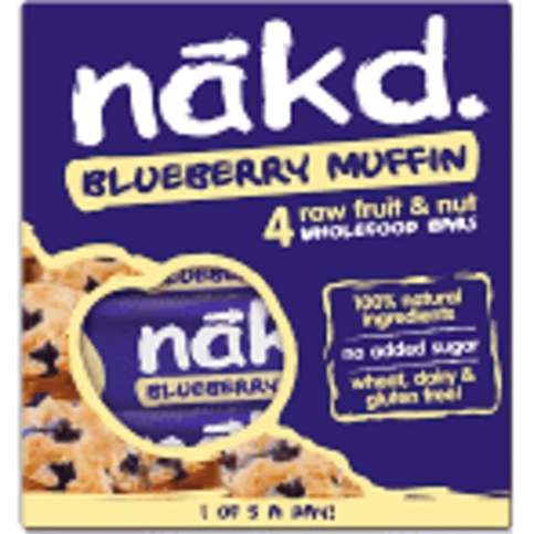 Nakd Blueberry Muffin Fruit & Nut Bars 4 x 35g