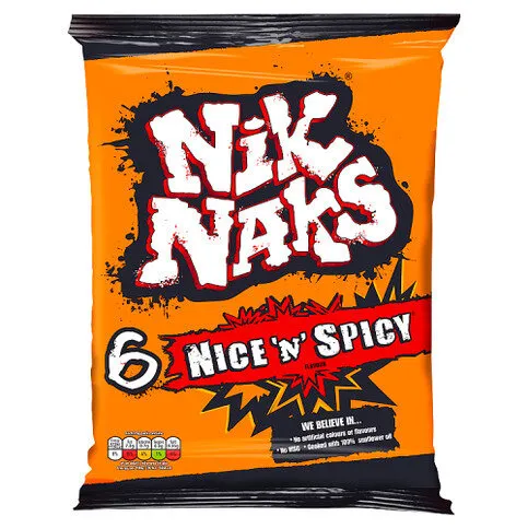 Nik Naks Nice 'N' Spicy Multipack Crisps 6 Pack