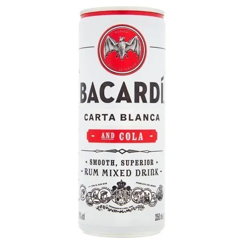 Bacardí Rum & Cola Rum Mixed Drink 250ml