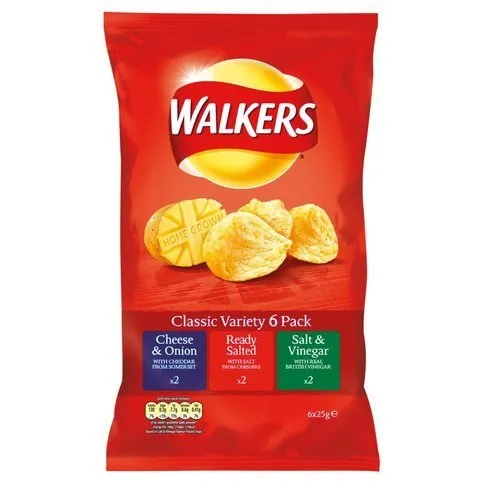 Walkers Classic Variety Multipack 6 x 25g
