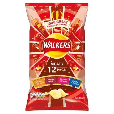 Walkers Meaty Variety Multipack 12 x 25g
