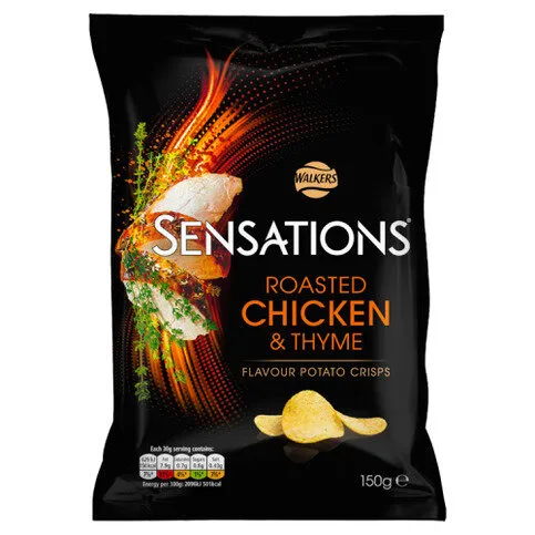 Walkers Sensations Roast Chicken & Thyme Crisps 150g