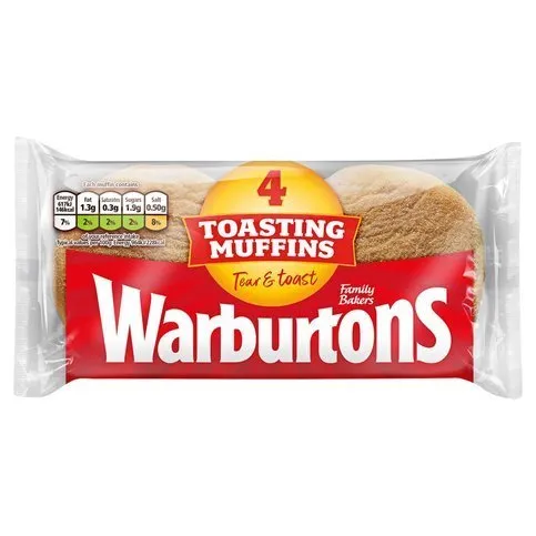 Warburtons 4 Delicious Breakfast Muffins