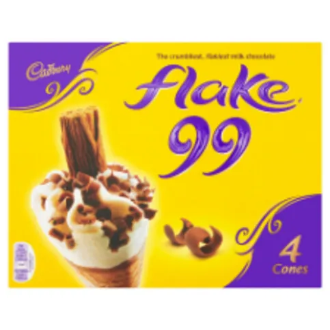 Cadbury Flake 99 Ice Cream Cones 4 x 125ml