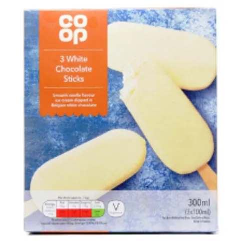 Co-op White Chocolate Sticks 3 x 100ml