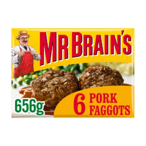 Mr Brains Faggots Pork 6 Pack 656g
