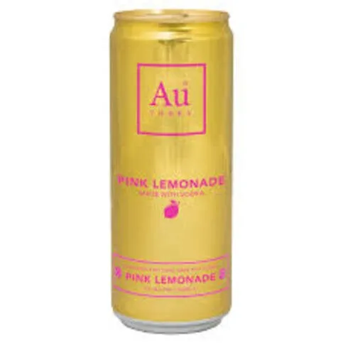 Au Vodka Pink Lemonade Soda Made with Vodka 330ml